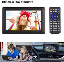 Load image into Gallery viewer, 10 inch Portable TV, ATSC Digital Television 16:9 TFT LED 1080P HDMI Video Player with USB/TF Card Slot Built-in Rechargeable Battery for Home Car Outdoor Travel: Electronics
