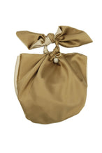 Load image into Gallery viewer, Bow Clutch Bag in Tan and Brown
