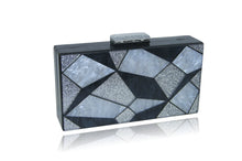 Load image into Gallery viewer, Black 3D Geometrie Acrylic Box Clutch-Milanblocks
