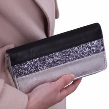 Load image into Gallery viewer, Women patchwork Wallet pu clutch Long
