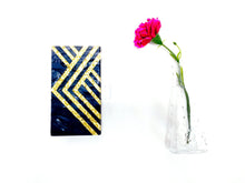 Load image into Gallery viewer, Black Gold Strip Acrylic Box Clutch
