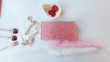 Load image into Gallery viewer, Pink Glitter Acrylic Box Clutch
